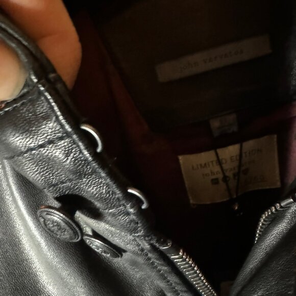 *RARE* JOHN VARVATOS Limited Edition Double Breasted Leather Jacket Sz52 RP$2698 - Picture 7 of 16